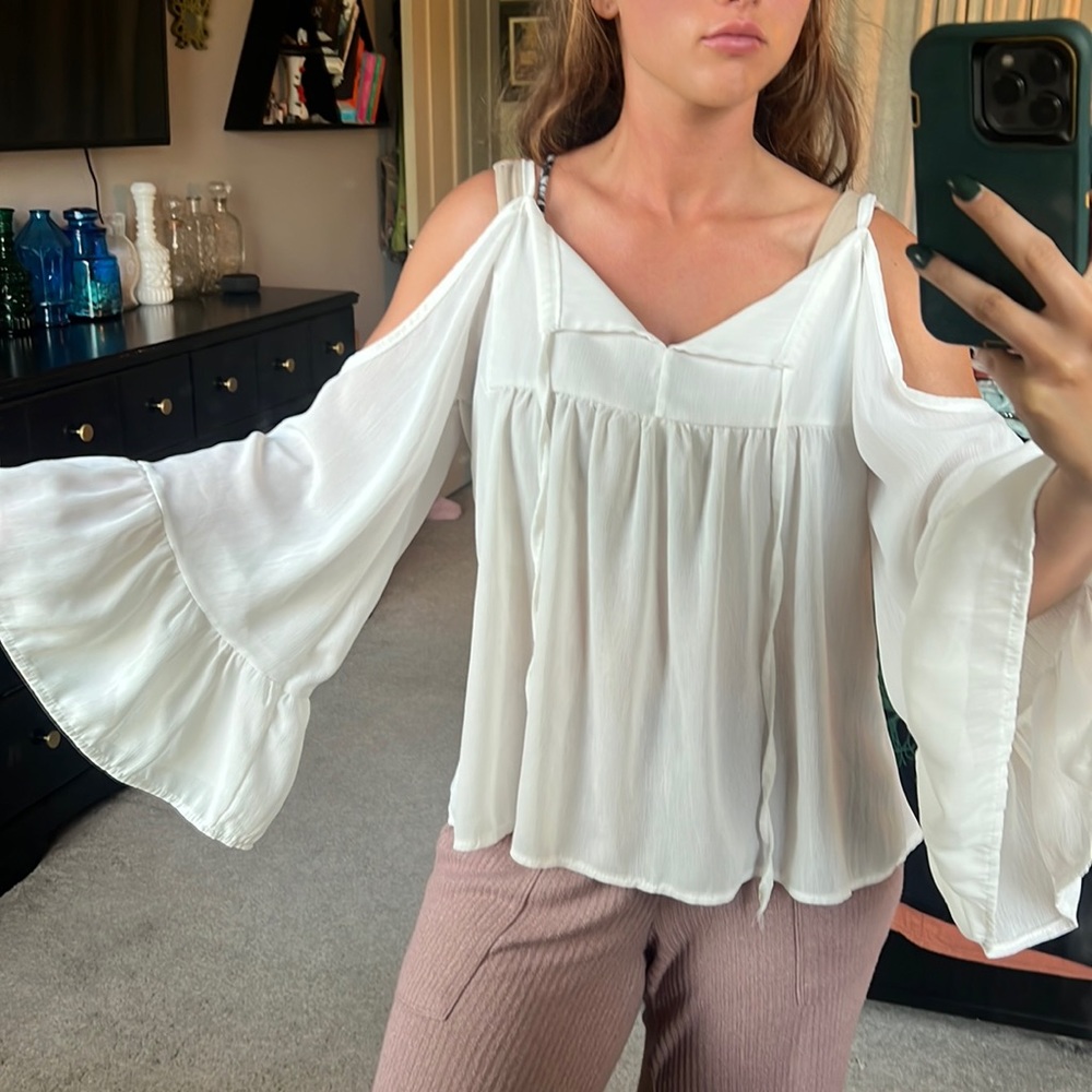 Sheer flowy blouse